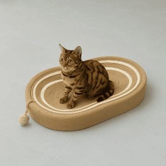 Durable Oval Cat Scratching Bed